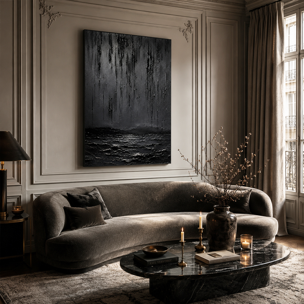 Texture Painting Art – Dark Textured Seascape