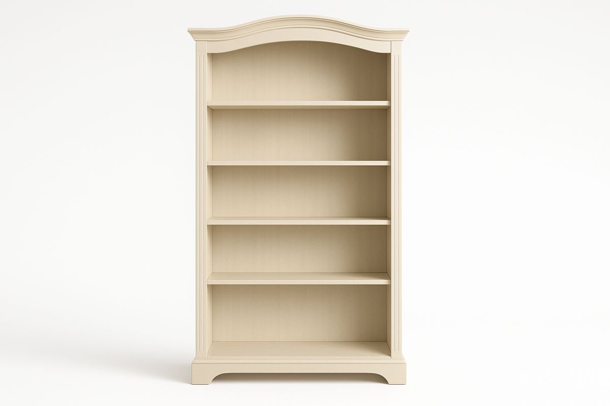 Wooden Bookshelf 5 Shelves Cream-Torivento