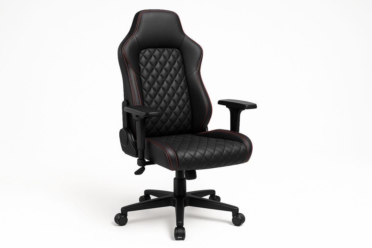 Adjustable Office Chair, Reclining, High Back, PU Leather, Black-Torivento