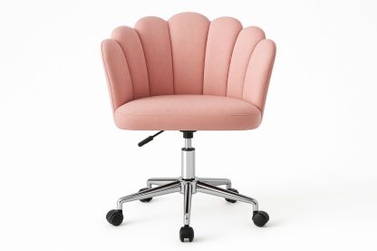 Pink Fabric Shell Office Chair, Height Adjustable-Torivento