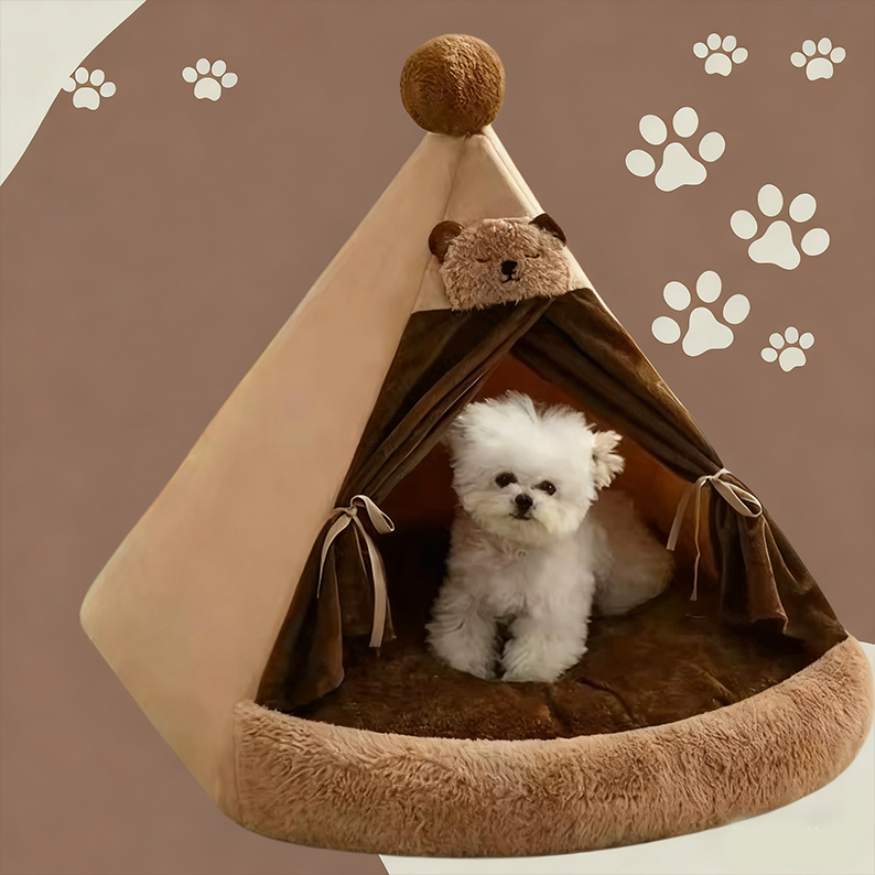 Cozy Pet Tent Bed: Washable Cat and Dog Kennel