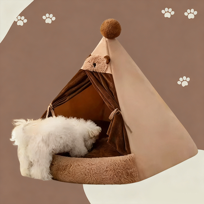 Cozy Pet Tent Bed: Washable Cat and Dog Kennel