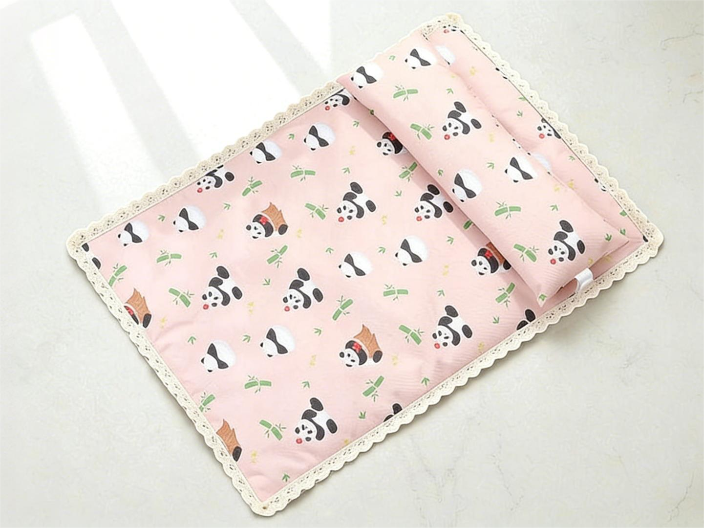 Reversible Cooling Pet Mat with Pillow | Water-Resistant Travel Cushion