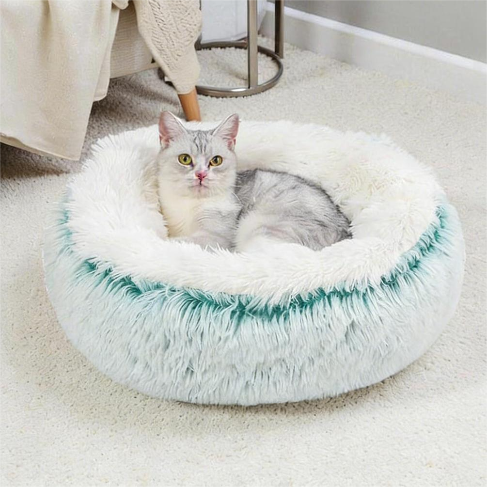 Plush Pet Bed: Warm Cozy Winter Nest for Cats & Small Dogs