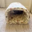 Washable Cotton Bunny Tunnel: Cozy Rabbit Hideout Bed & Play Burrow