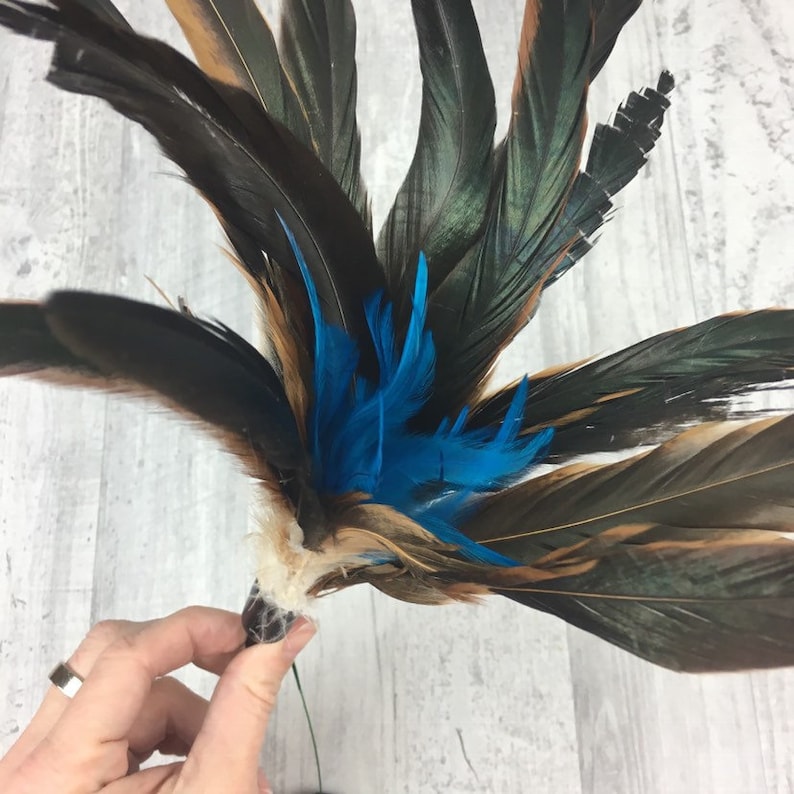Cat toy | XL Feather jet cat toy | Bird cat toy | Feathers on a wire cat toy