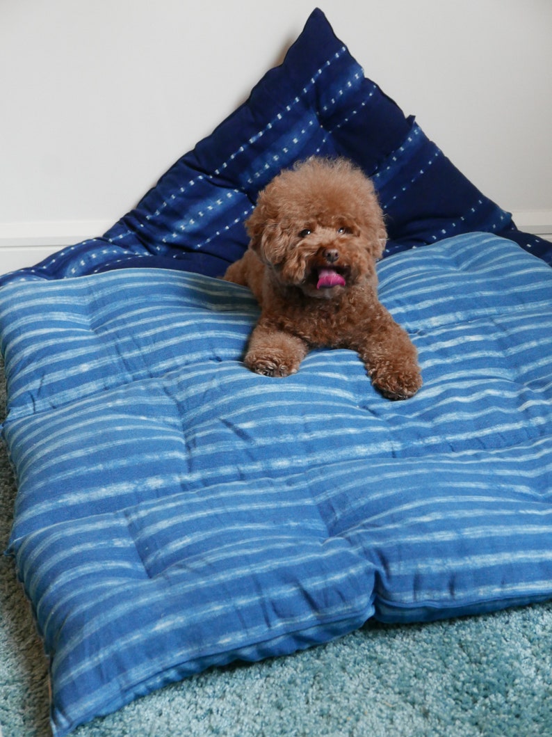 Bohemian Dog Bed / Floor Cushion / XL / Shibori, Mudcloth, Stripes, Tie Dye, Indigo, Ikat
