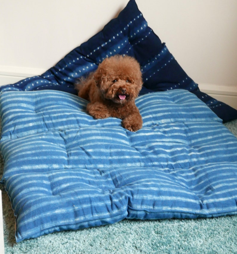 Bohemian Dog Bed / Floor Cushion / XL / Shibori, Mudcloth, Stripes, Tie Dye, Indigo, Ikat