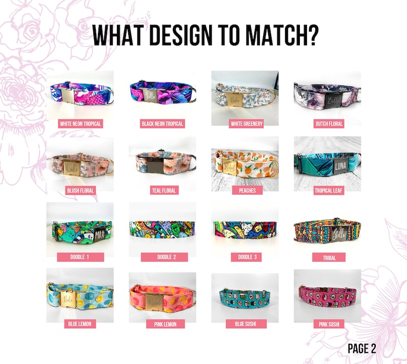 Wide Dog Leash, Metal Hook, Girl and Boy Dog Leash, Full wrapped Matching Dog Leash, Boho Cotton Floral Styles, Designer Leashes.