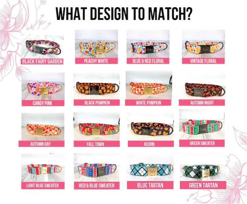 Wide Dog Leash, Metal Hook, Girl and Boy Dog Leash, Full wrapped Matching Dog Leash, Boho Cotton Floral Styles, Designer Leashes.