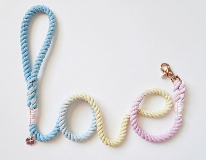 Cotton Candy Ombre Dog Rope Leash