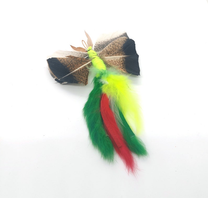 Butterfly Tail Cat Teaser Wand Attachment Blue or Green