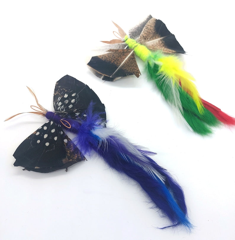 Butterfly Tail Cat Teaser Wand Attachment Blue or Green