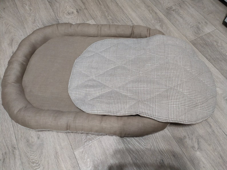 Organic Linen Pet Bed: Hemp Mat, Comfortable Cat & Dog Couch