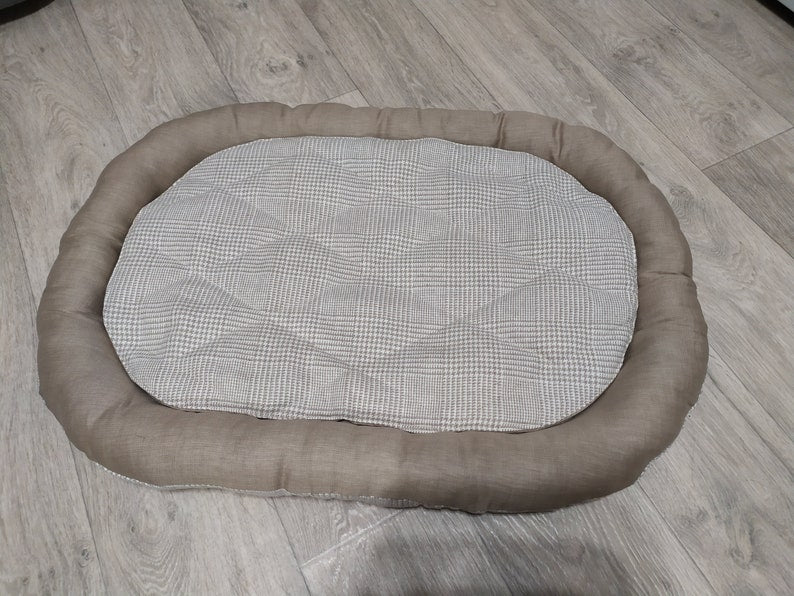 Organic Linen Pet Bed: Hemp Mat, Comfortable Cat & Dog Couch