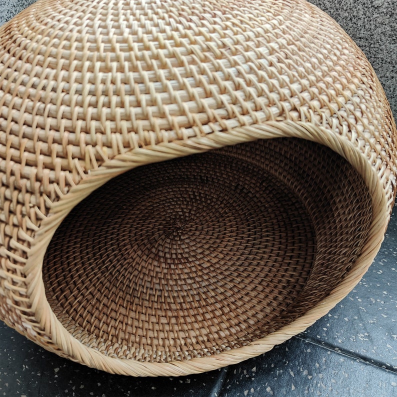 Rattan weave pets nest,rattan cat house,cat bed with cushion,rattan dog house,suitable for small pet, multiple options available