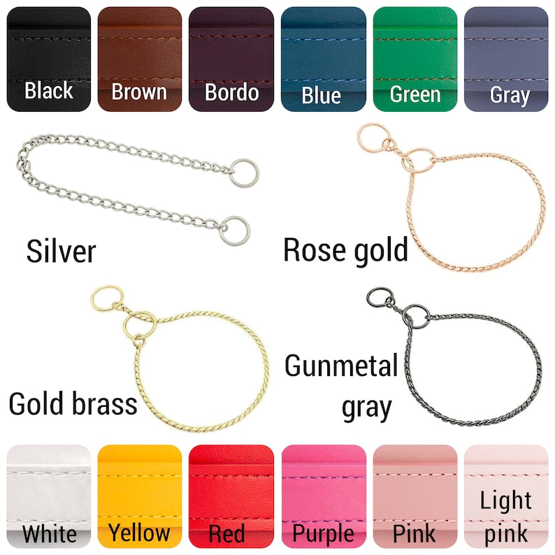 Handmade Leather chain human pet leash ( 48 color variations nickel-free plated hardware )