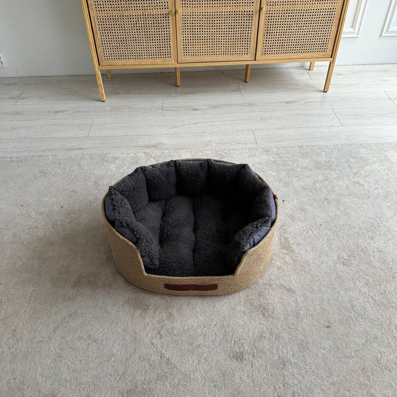 Personalized Dog Bed, Basket cat bed, Dog Bed, Pet bed, Cat bed, Dog Basket Bed, Comfortable Dog Bed