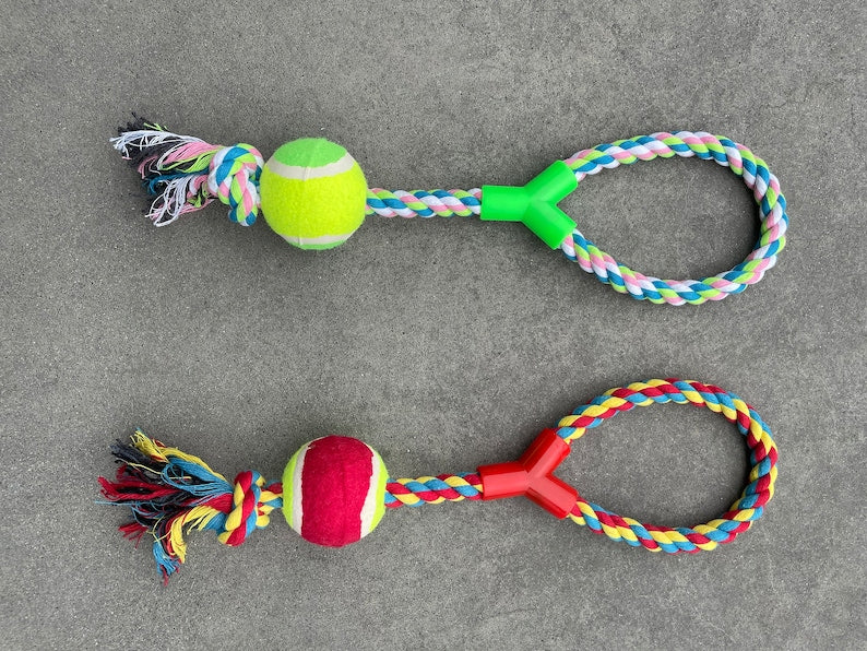 Tugging Dog Toy - Durable Rope with Ball