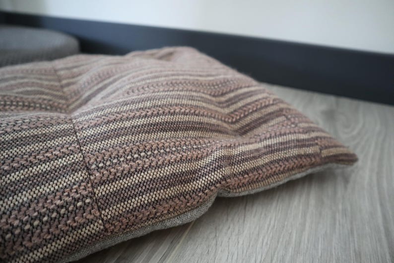 Handwoven Pet Cushion: Small Cat or Dog Bed, Tufted Pillow