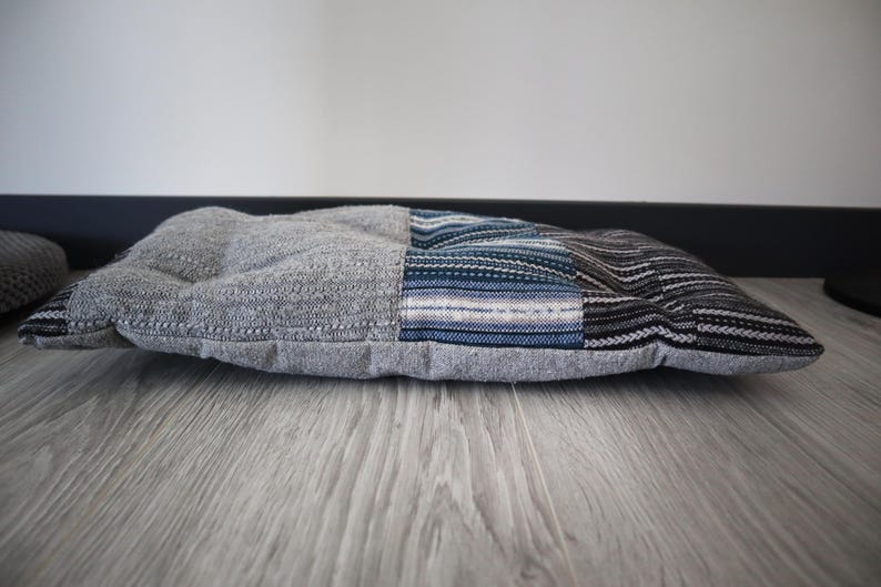 Handwoven Pet Cushion: Small Cat or Dog Bed, Tufted Pillow