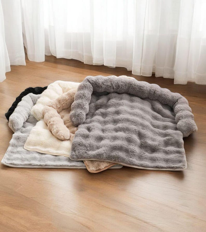 Plush Pet Bed Sofa Cover: Cosy, Non-Slip, Machine Washable