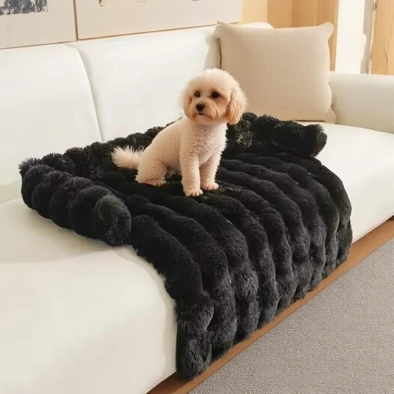 Plush Pet Bed Sofa Cover: Cosy, Non-Slip, Machine Washable