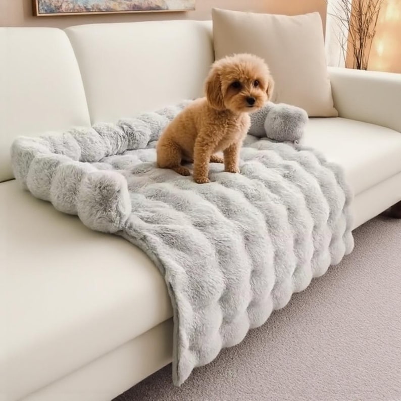 Plush Pet Bed Sofa Cover: Cosy, Non-Slip, Machine Washable