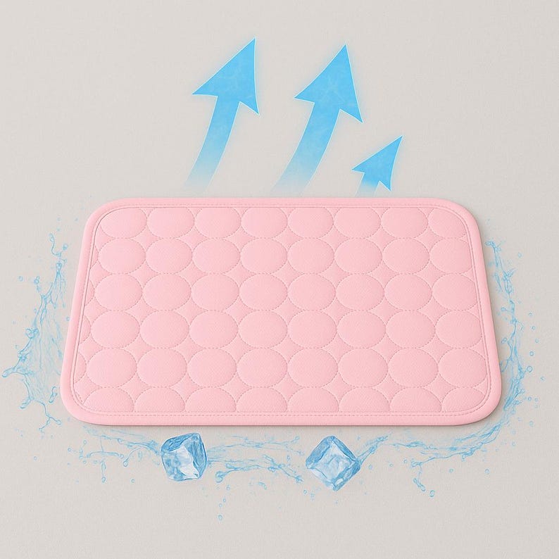 Cooling Mat for Dogs – Summer Pet Chill Pad, Washable Gel Mat, Non-Toxic Soft Bed for Large Dogs, Indoor Outdoor Cool Pet Mattress