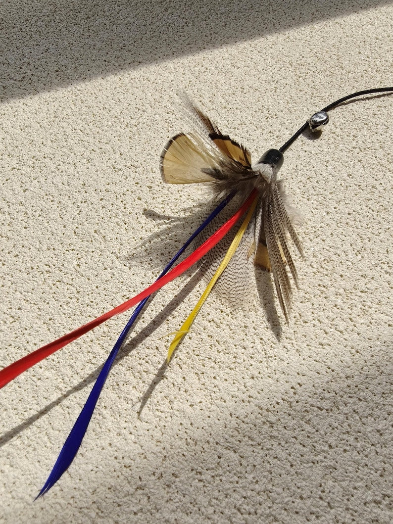 Imitation Flying birds for Cat Teaser, Cat Wand Toys Replacement, Handmade Cat Toy, Cat Teaser Attachment, Cat Gifts, Cat Lover Gifts