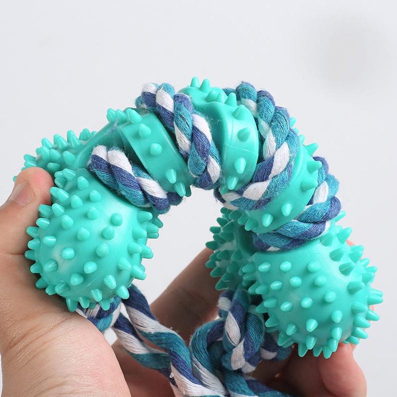 Durable Dog Rope Toy Aggressive Chewers Cotton Teething Tug Play