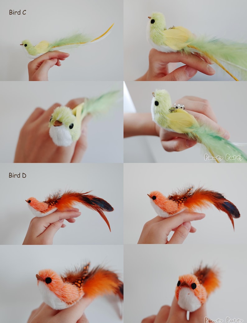 Interactive Hands Free Cat Wand | Suction Cup Feather Bird Teaser with Bell | Self Play Cat Toy for Windows and Tiles | Handmade UK