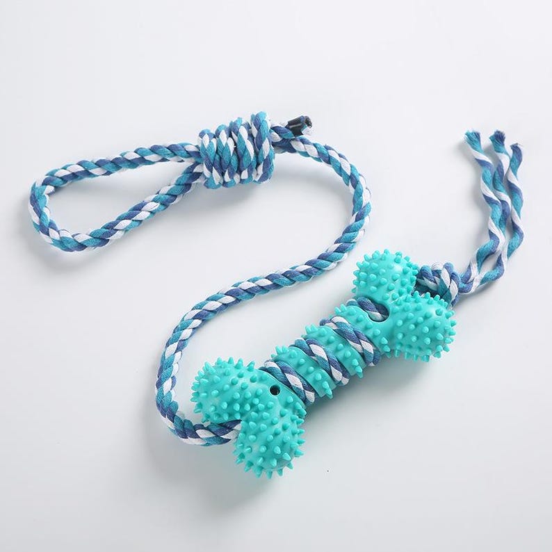Durable Dog Rope Toy Aggressive Chewers Cotton Teething Tug Play