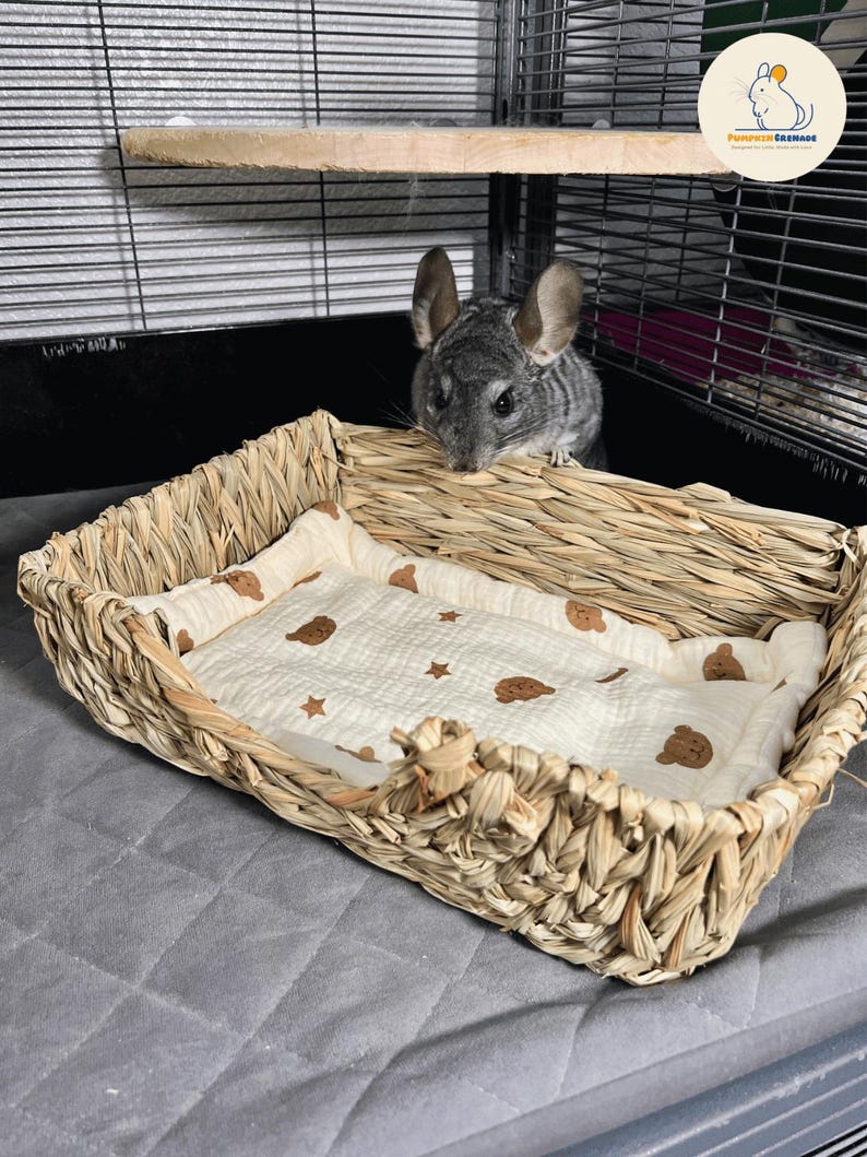Soft Zone Pad (Small) - Handmade Machine Washable and Absorbent Fleece Bedding For Chinchilla, Guinea Pig, Ferret, and Rabbit