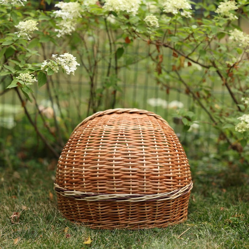 Wicker cat bed, Cat basket bed, Natural cat bed,Cat cave wicker,Cat bed with cushion,Wicker pet bed,Eco friendly cat bed,Small pet furniture