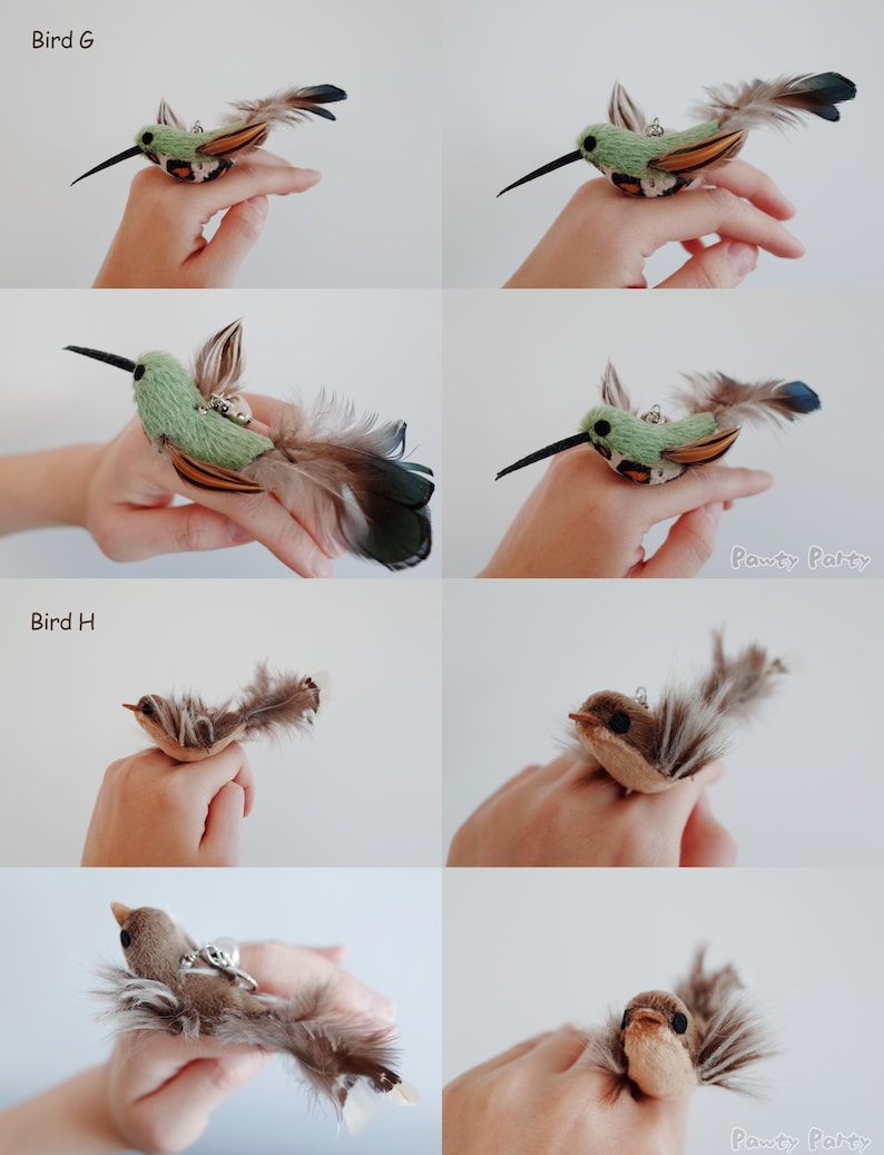 Interactive Hands Free Cat Wand | Suction Cup Feather Bird Teaser with Bell | Self Play Cat Toy for Windows and Tiles | Handmade UK