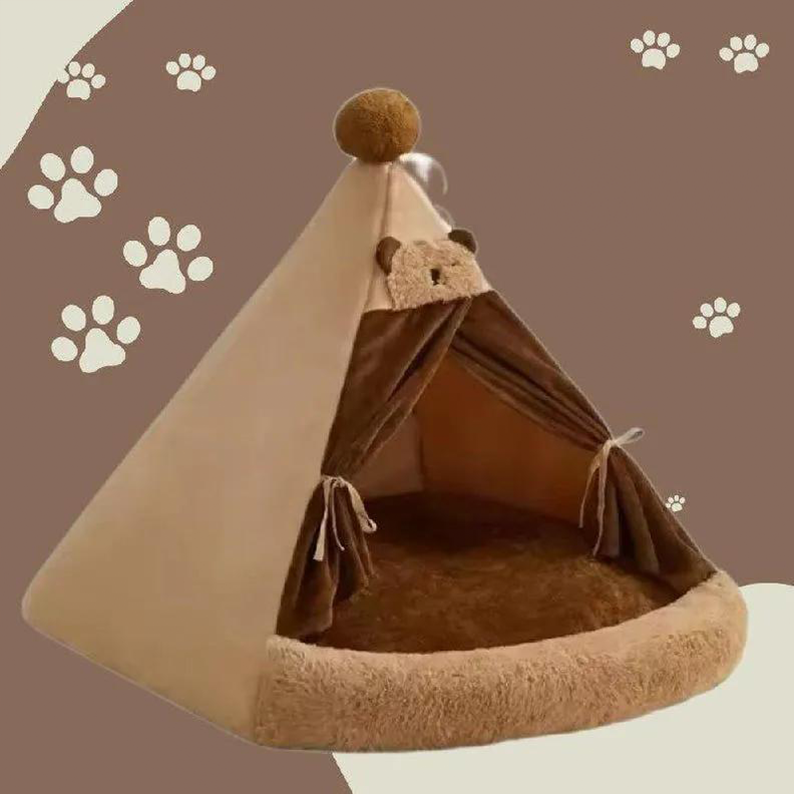 Cozy Pet Tent Bed: Washable Cat and Dog Kennel