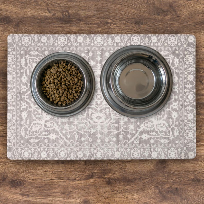 Pet Feeding Mat Vintage Rug Style | Antique Style Cat Food Mat, Dog Bowl Mat, Dog Mat, Pet Supplies, Dog Accessories, Pet Gift