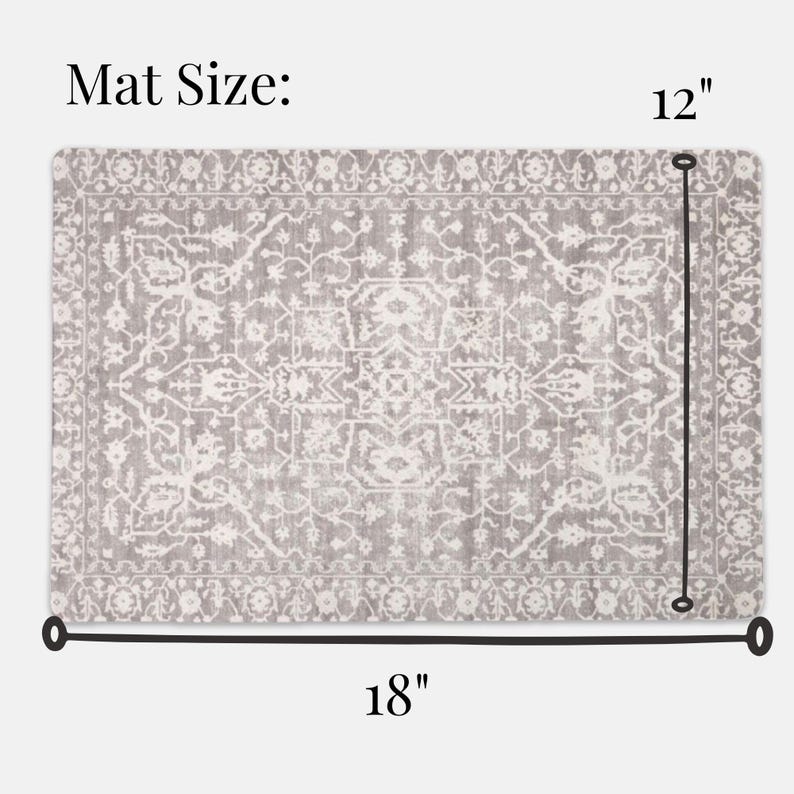 Pet Feeding Mat Vintage Rug Style | Antique Style Cat Food Mat, Dog Bowl Mat, Dog Mat, Pet Supplies, Dog Accessories, Pet Gift