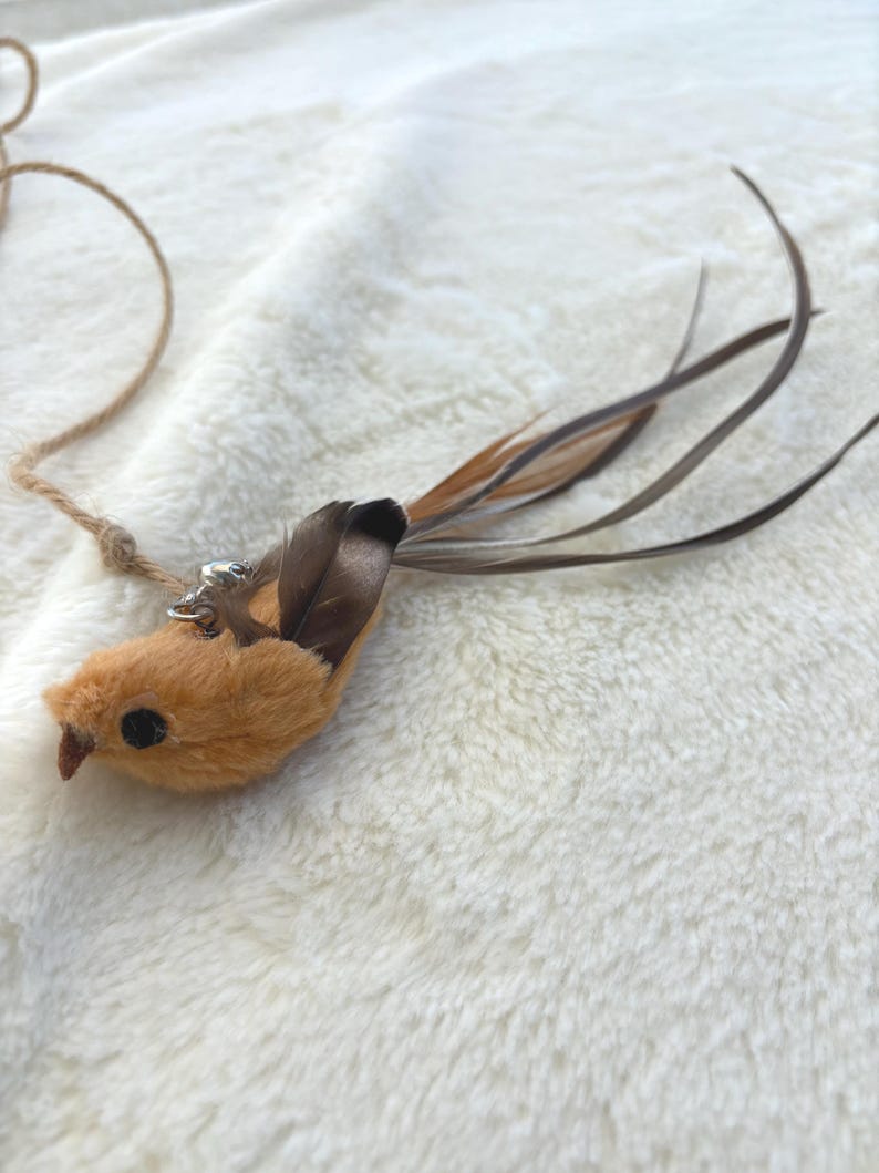 Feathered Bird Teaser Interactive Cat Wand Toy