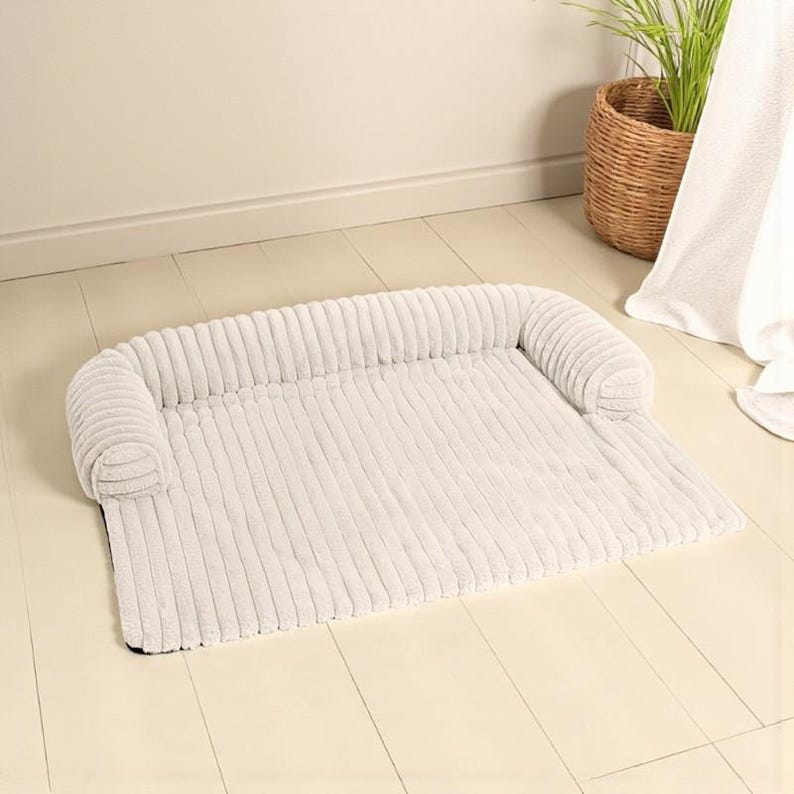 Soft Corduroy Pet Bed Sofa Cover: Washable Non-Slip Couch Protector