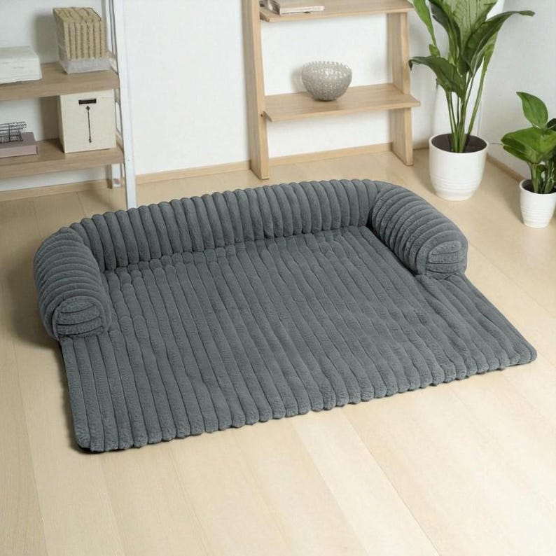Soft Corduroy Pet Bed Sofa Cover: Washable Non-Slip Couch Protector