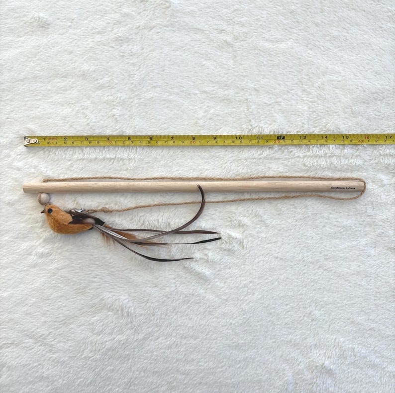 Feathered Bird Teaser Interactive Cat Wand Toy