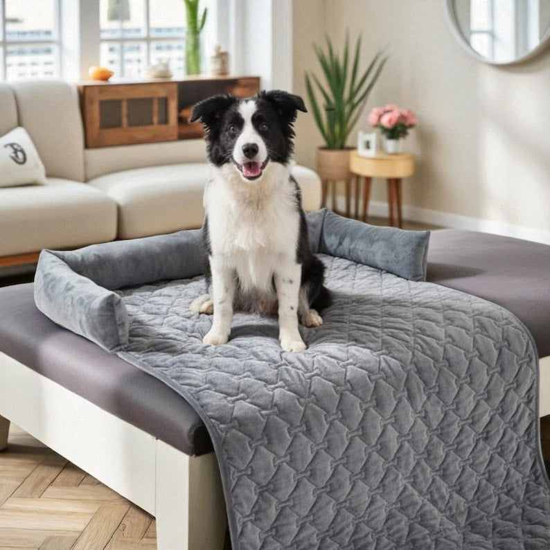 Plush Pet Bed Sofa Cover: Washable Non-Slip Couch Protector