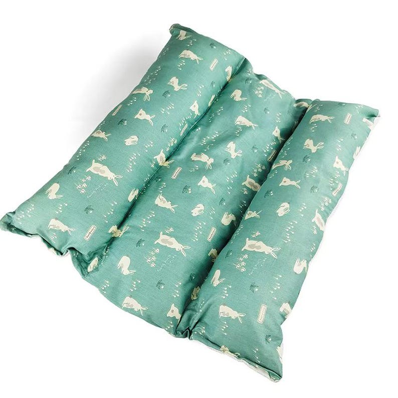 Bunny Burrow Snuggle Bed: 100% Cotton Reversible Flop Bed for Rabbits and Small Pets