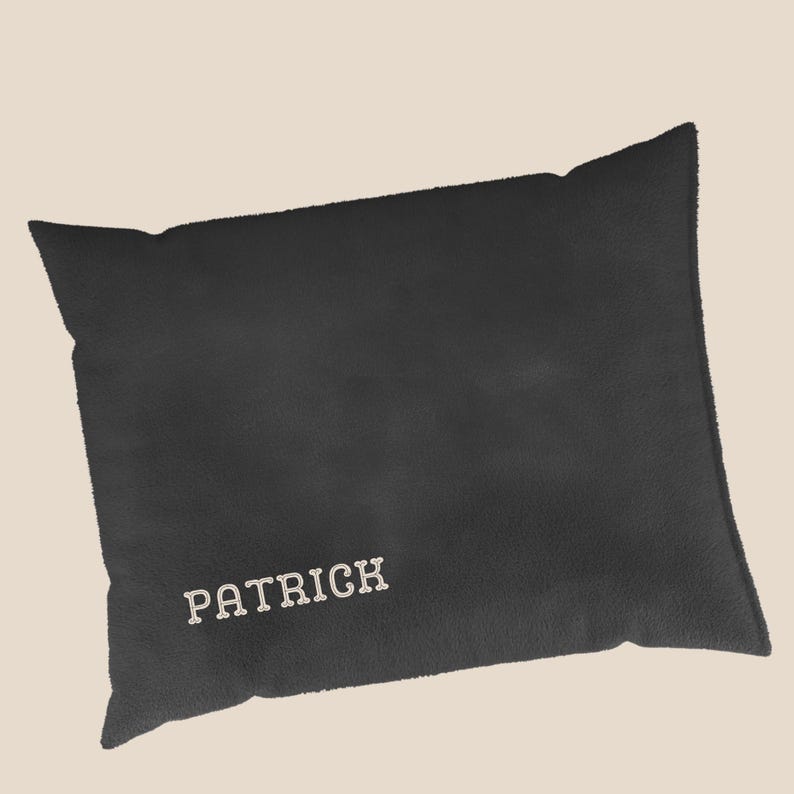 Personalized dog bed, Dog bed, Cat bed, Custom name, Gift, Pet Bed, Cozy fluffy fleece top, pet bed, sizes, multiple colors, washable cover