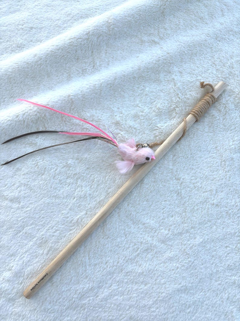 Feathered Bird Cat Toy, Interactive Cat Toy