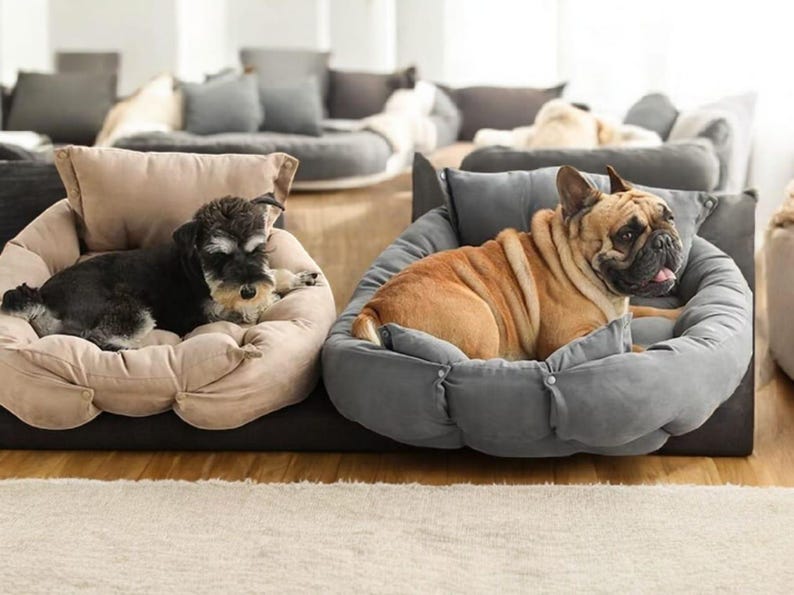 Soft Pet Bed & Cushion | Warm Winter Round Dog Cat Nest | Cotton Sofa Mat