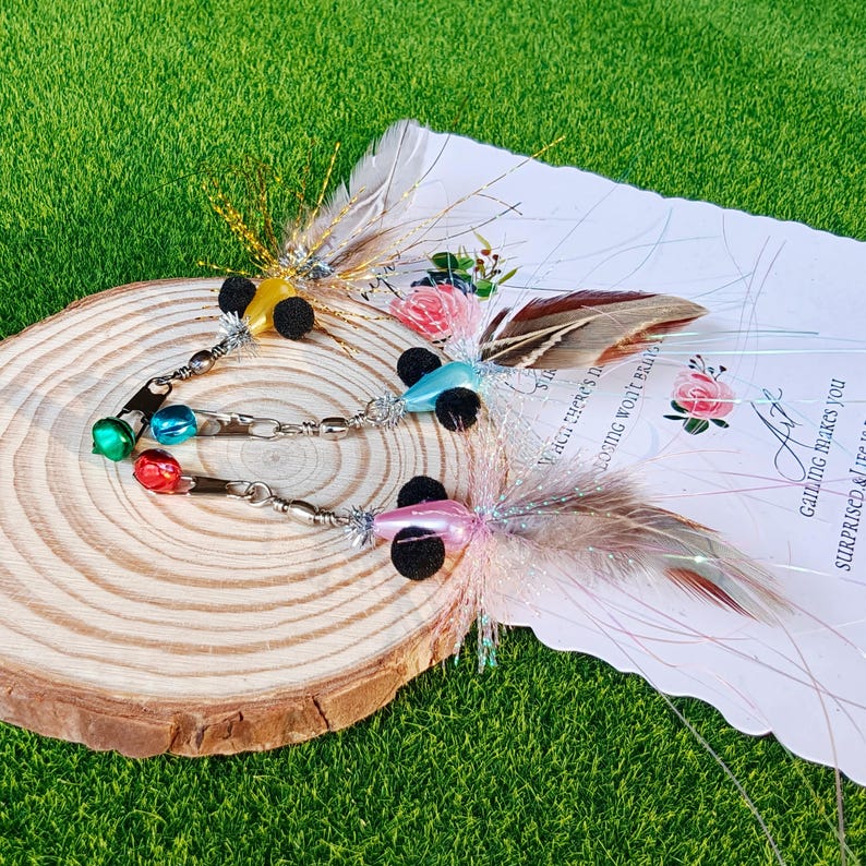 Imitation Flying Insects for Cat Teaser, Cat Wand Toys Replacement, Handmade Cat Toy, Cat Teaser Attachment, Cat Gifts, Cat Lover Gifts