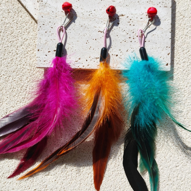 Imitation Flying birds for Cat Teaser, Cat Wand Toys Replacement, Handmade Cat Toy, Cat Teaser Attachment, Cat Gifts, Cat Lover Gifts